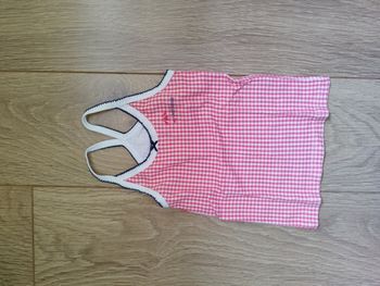 T-shirt fines bretelles vichy rouge et blanc Petit Bateau - 5 ans