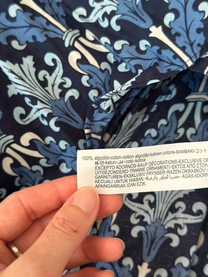 Robe fluide imprimé baroque bleu Zara taille XS Neuf - photo numéro 10