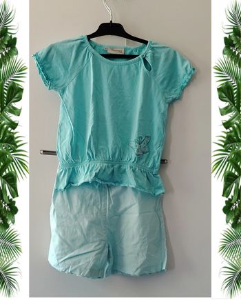 Ensemble short + t-shirt tout simplement bleu 8 ans