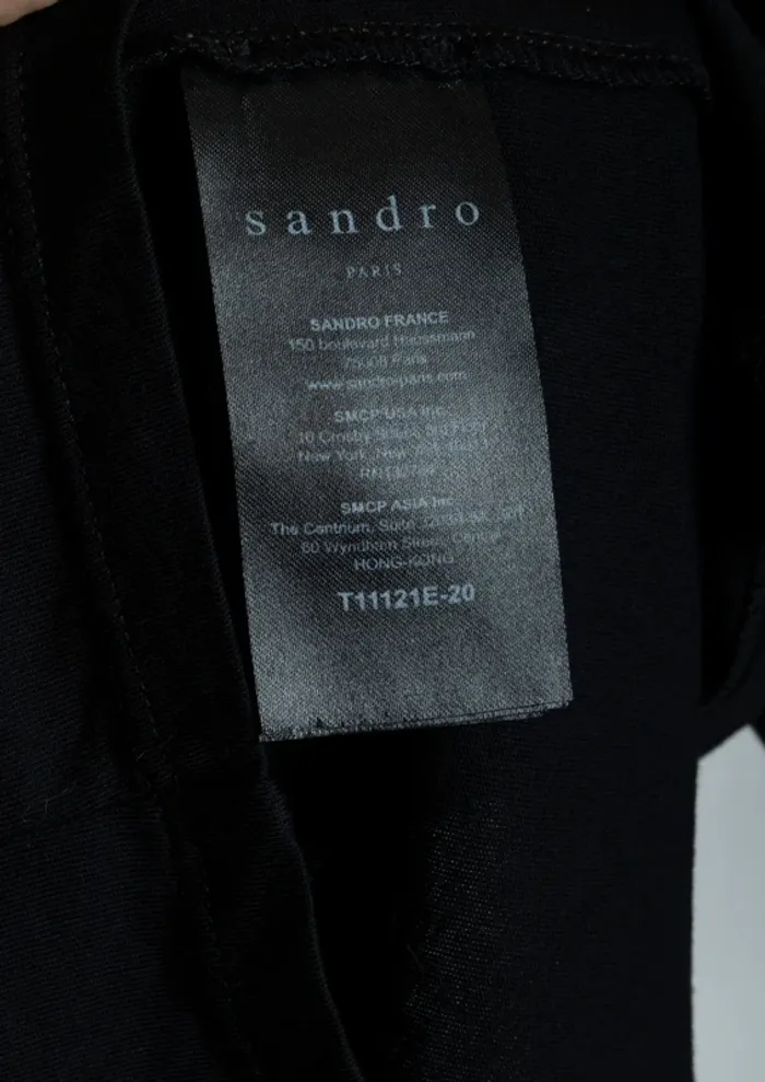 Top noir dentelle  Sandro Paris Taille M/L - photo numéro 5