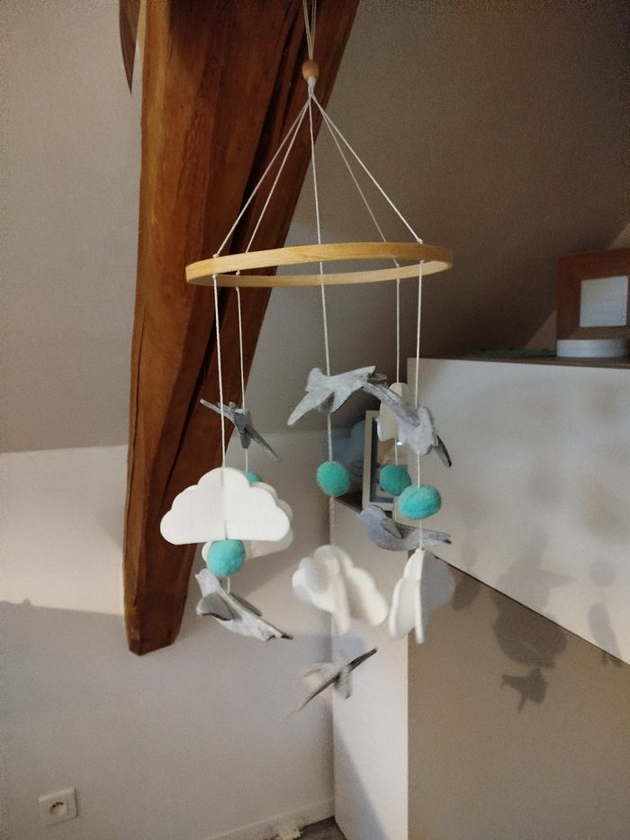 Mobile bois et tissu - photo numéro 2