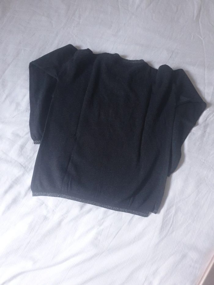 Neuf pull fille gris anthracite et argenté taille 10 ans - photo numéro 4