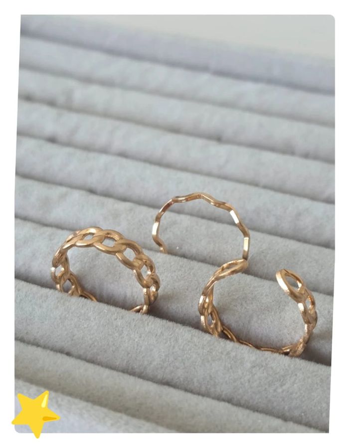 Lot 3 bague taille unique / réglable