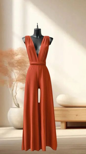 Combinaison pantalon dos nu pour l’été couleur terracota