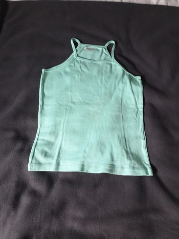 Débardeur fille vert d'eau taille 10 ans