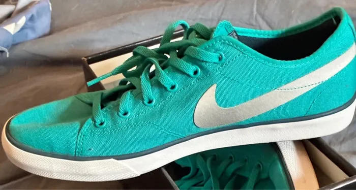 Basket Nike en toile bleu turquoise - photo numéro 3