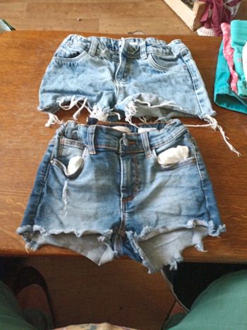 Lot 2 shorts en jeans
