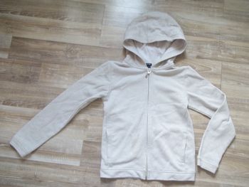 Gilet-sweat crème doré Kiabi 10 ans