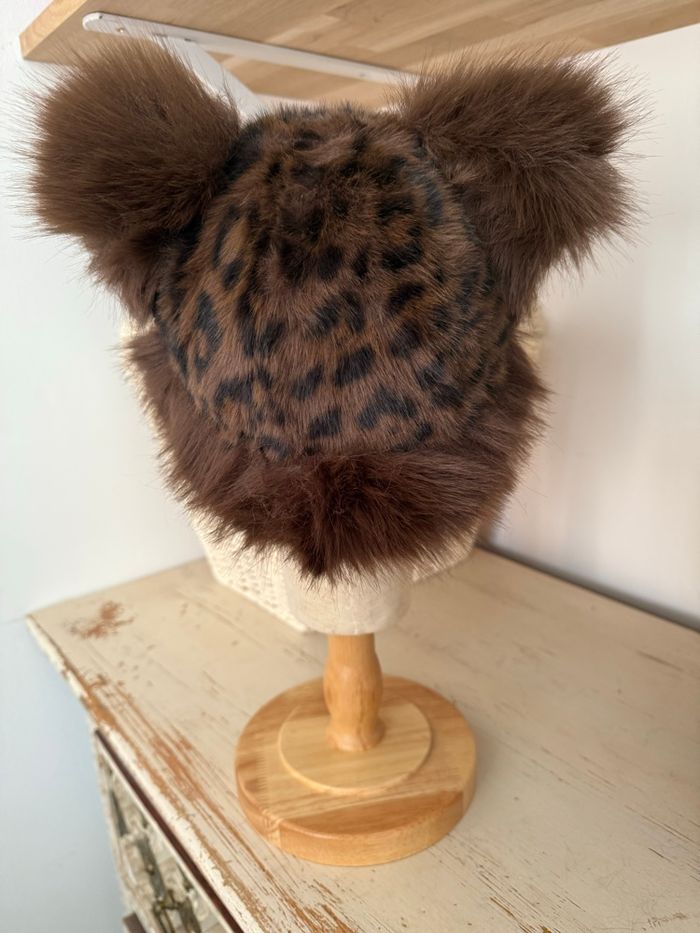 Chapeau imitation fourrure marron motif léopard – Neuf 🤎🐆 - photo numéro 2