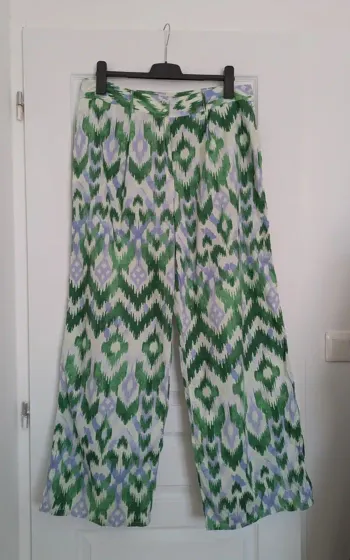 Pantalon d'été jambes larges en coton - Promod - taille 46