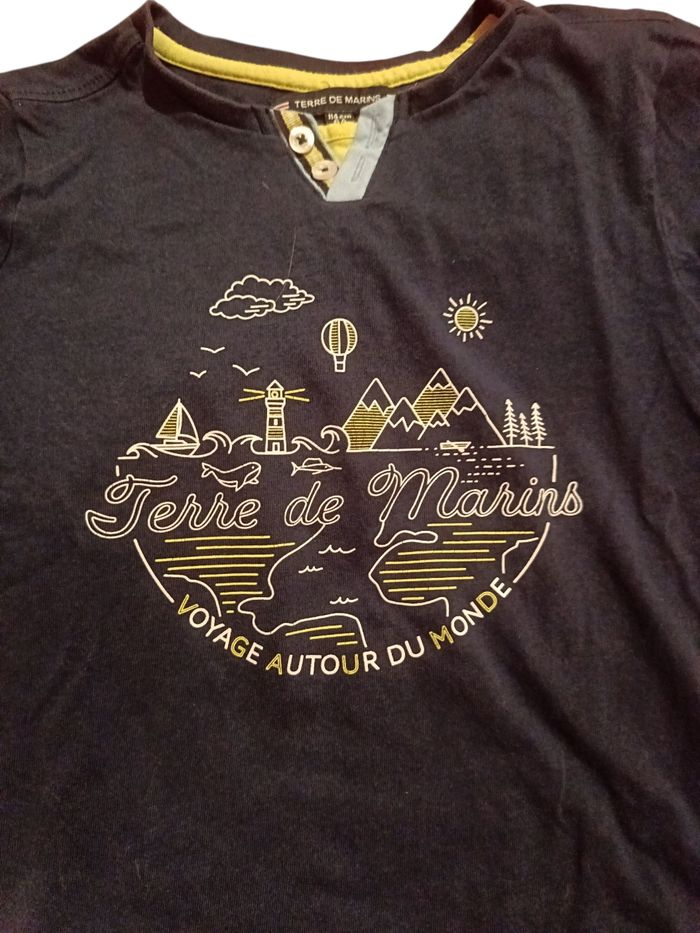 Tee-shirt manches longues 6 ans terre de marins - photo numéro 2