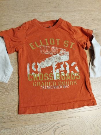 T shirt faux superposé taille 86