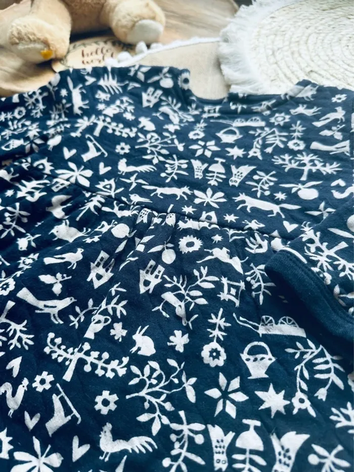 Robe bleue Petit Bateau 18M 80cm - photo numéro 3