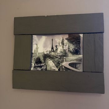 Cadre en bois de Paris 33x37 cm