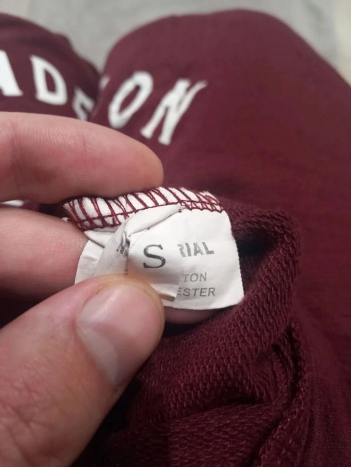 Pull/Sweat Vintage Bordeaux Imprimé Sanderson - photo numéro 7