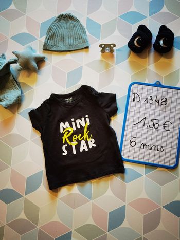 D1348 - tee-shirt garçon 6 mois