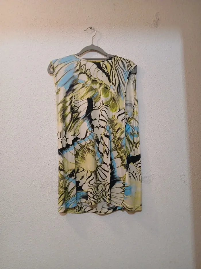 Blouse legere fleuris vert/bleu" M&S mode" taille xl 48/50 - photo numéro 4