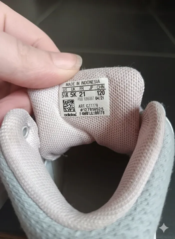Baskets montantes rose gris Adidas Hoops mid 2.0 21 - photo numéro 5