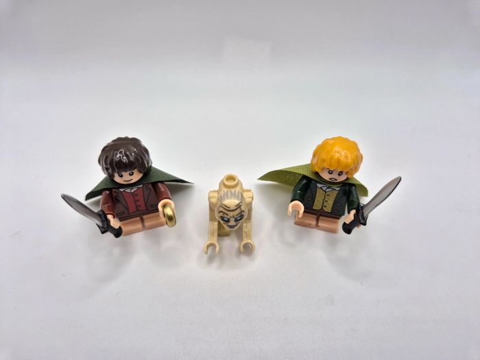 Figurines type lego Frodon , Sam et Gollum seigneur des anneaux / hobbit - photo numéro 5