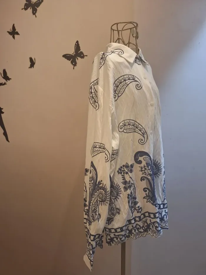 Chemise blanche imprimée - photo numéro 2