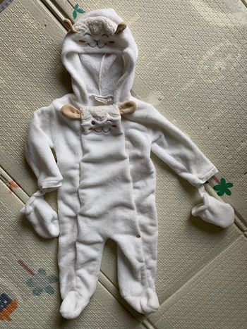 Combipilote avec moufles mouton 6 mois parfait état