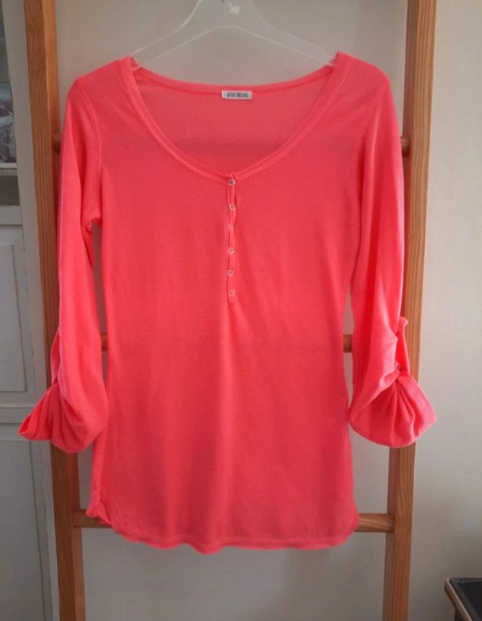 Haut orangé Vintage dressing T 36 - photo numéro 1