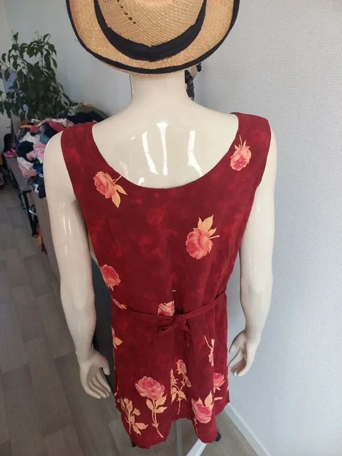 Robe d'été bordeaux S/M - photo numéro 4