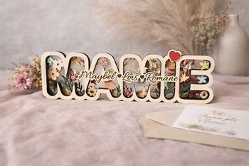 Support Mamie en bois – Prénoms - Petit-enfant