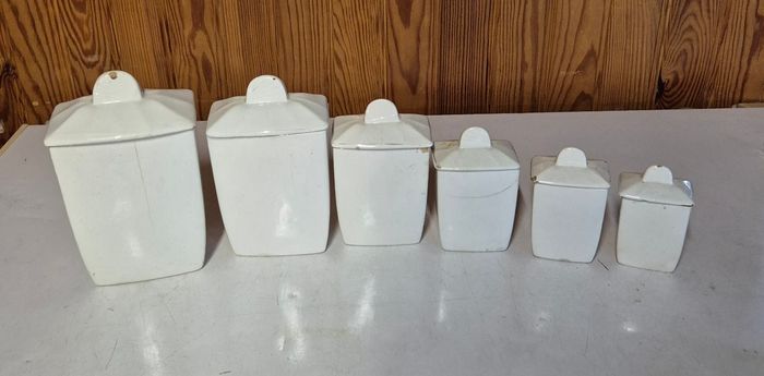 Ensemble de pots anciens en porcelaine pour cuisine – Porcelor Ceranord France - photo numéro 3