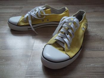 Sneakers toile jaunes In Extenso 39 (CH15)
