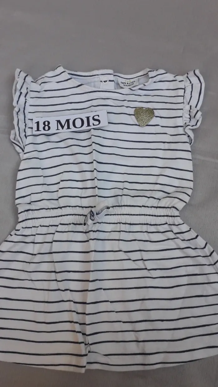 Robe tee-shirt marinière 18 mois