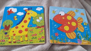 Lot de 2 puzzles en bois