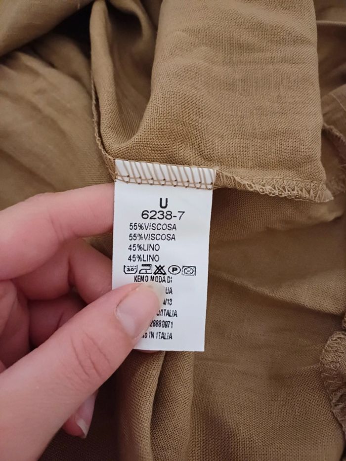 Robe longue beige smockée taille S/M/L 36/38/40 - photo numéro 6