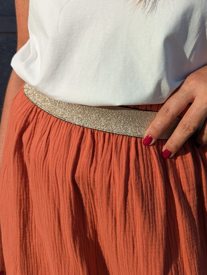 Jupe longue Chartres terracotta gaze de coton
Taille L - photo numéro 3