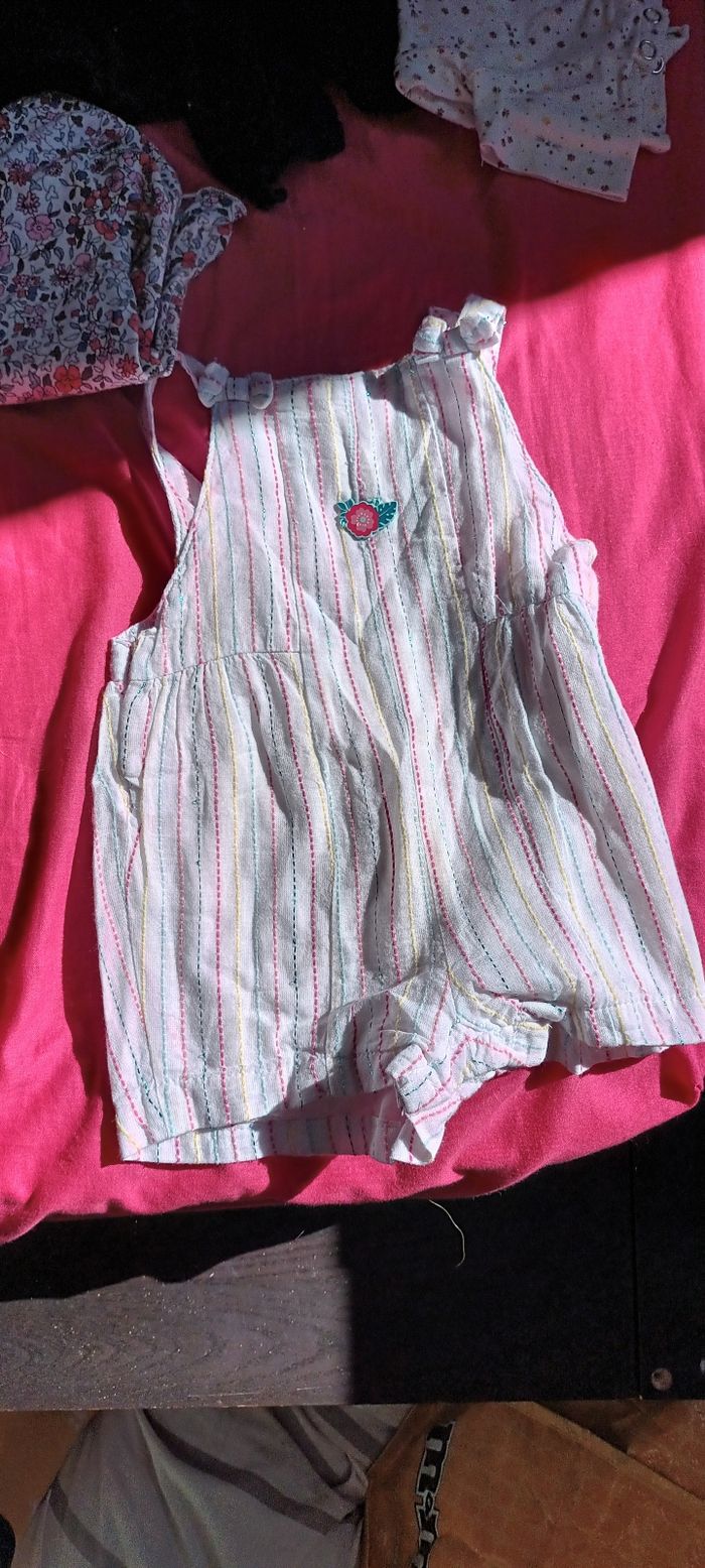 Combinaison short été fille 12 mois sergent major