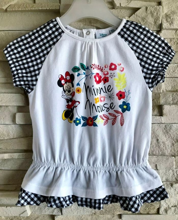 DISNEY - NEW - ENSEMBLE 3P BÉBÉ FILLE MOTIF MINNIE, TONS PAILLETÉS & VOLANTS 9M - photo numéro 5