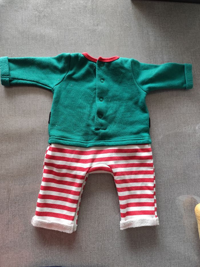 Vêtement de lutin de Noël taille 3 mois - photo numéro 2