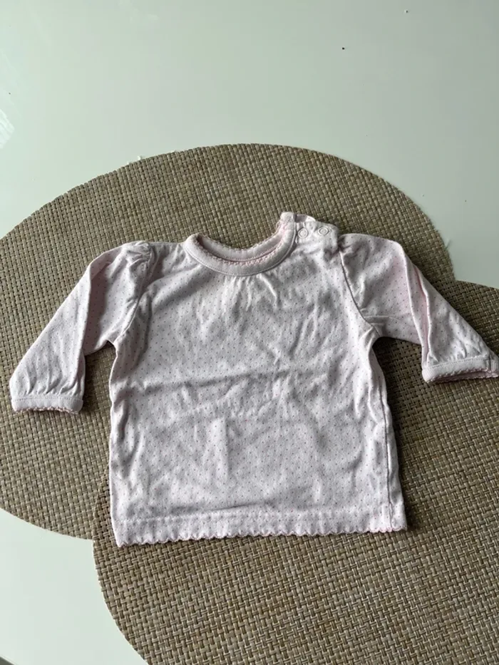 Tee shirt rose à pois