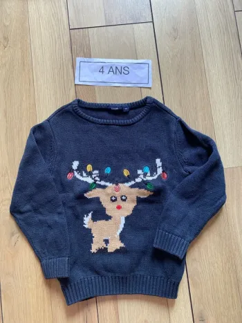 Pull renne Noël 4 ans Kiabi