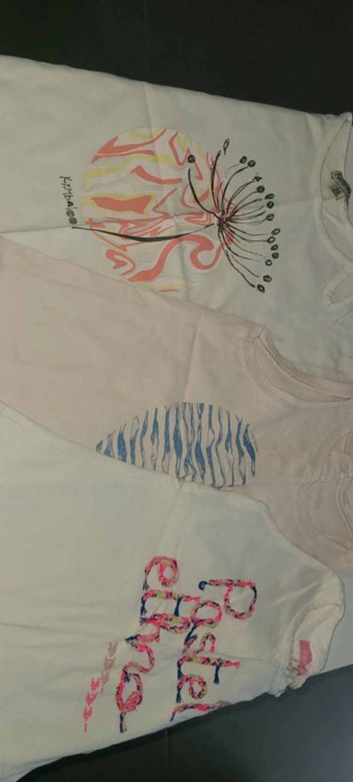 Lot 9 T-shirt manches courtes fille débardeur été 3 ans 36 mois - photo numéro 2
