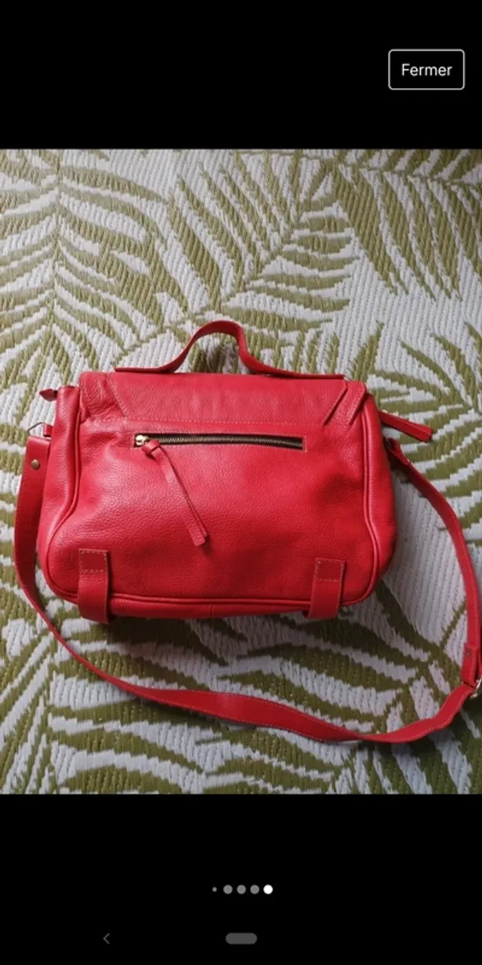 Sac bandoulière rouge/rose - photo numéro 8