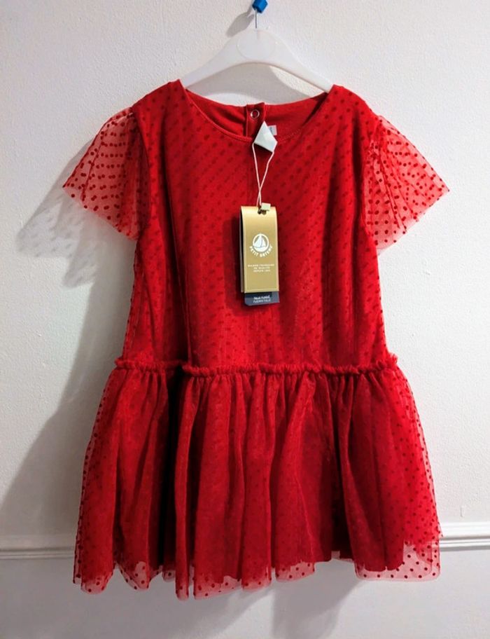 Robe rouge 4 ans petit bateau tulle