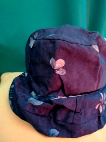 Bob violet à fleurs – Taille 60 cm – 100% coton