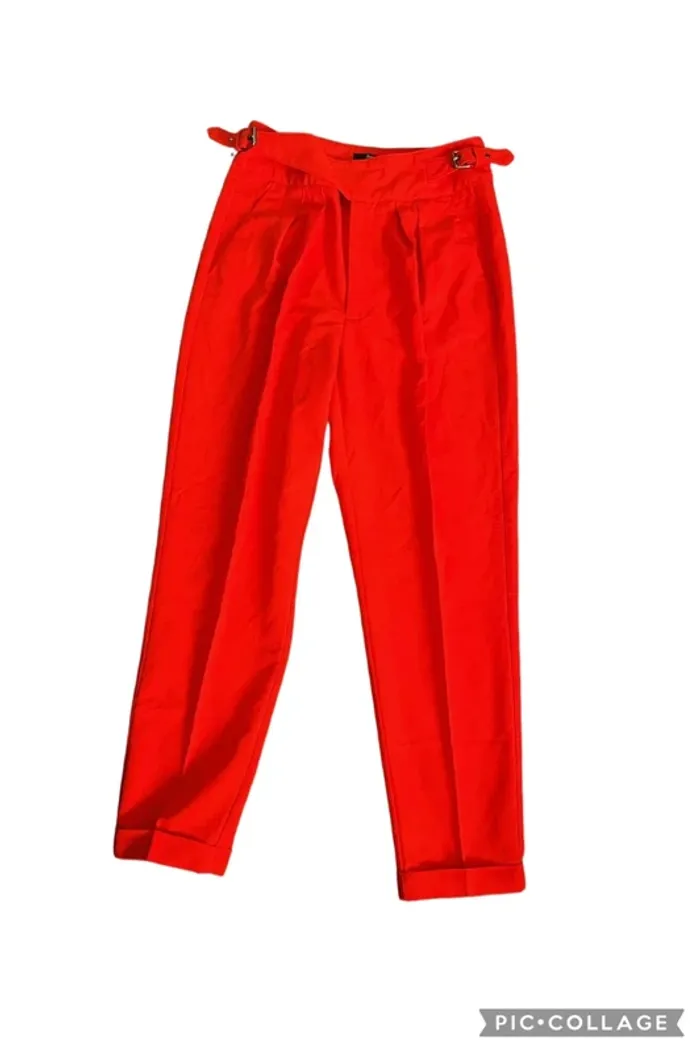 Pantalon rouge orangé Bershka