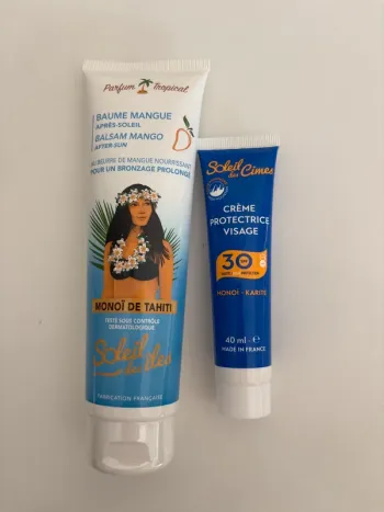 Lot solaire – après-soleil & crème visage SPF30 (neufs)