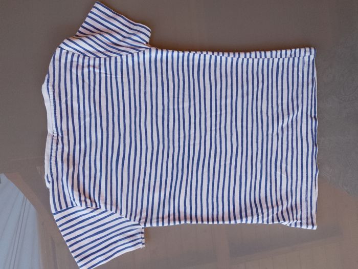 T-shirt marinière avec nœud rouge Emma 7 ans - photo numéro 3