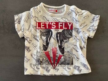 T-shirt Boboli beige/noir/rouge
