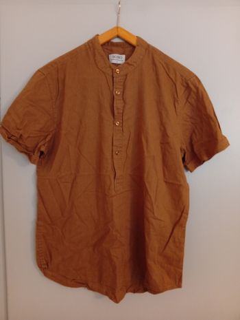 Chemise en lin couleur tabac t40 