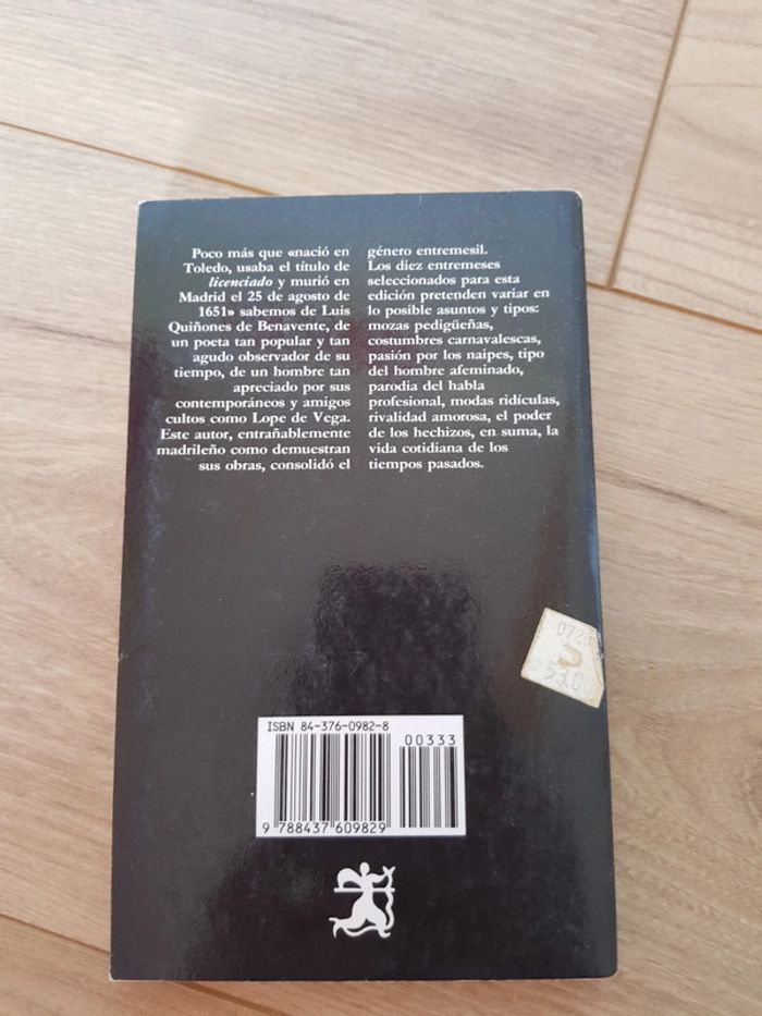 Livre "Entremeses" de Quinoñes de Benavente - photo numéro 2