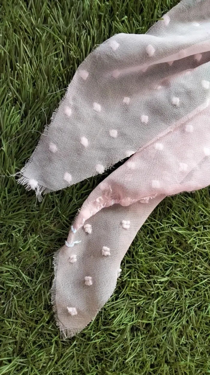 Chouchou foulard rose - photo numéro 3